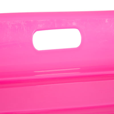 Slippery Racer Downhill Sprinter Kids Toddler Plastic Toboggan Snow Sled, Pink
