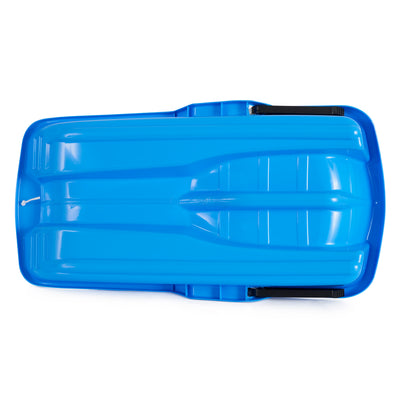 Slippery Racer Downhill Thunder Kids Toddler Plastic Toboggan Snow Sled (2 Pack)