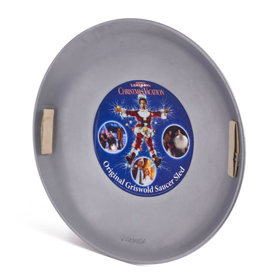 Slippery Racer Griswold Aluminum Metal Snow Saucer Sled with Handles (Used) - VMInnovations