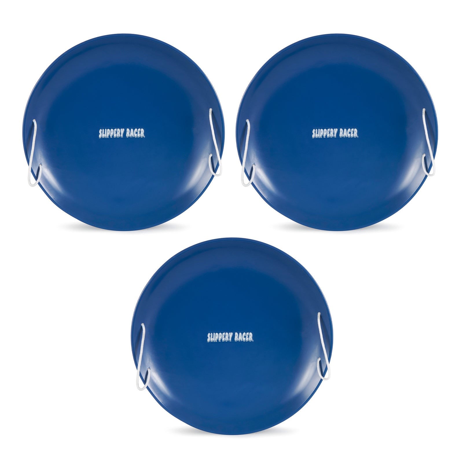 Slippery Racer ProDisc 26" Heavy Duty Metal Saucer Sled w/ Rope Handles (3 Pack) - VMInnovations