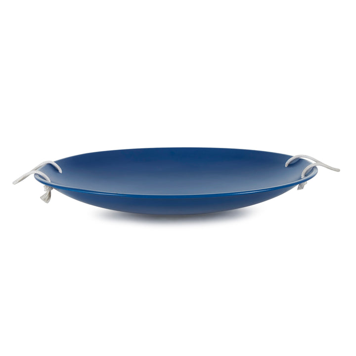 Slippery Racer ProDisc 26" Heavy Duty Metal Saucer Sled with Rope Handles, Blue - VMInnovations