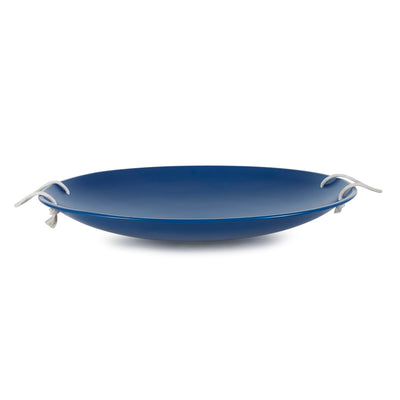 Slippery Racer ProDisc 26" Heavy Duty Metal Saucer Sled with Rope Handles, Blue - VMInnovations