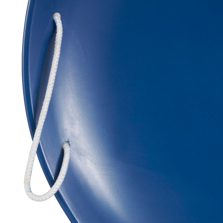 Slippery Racer ProDisc 26" Heavy Duty Metal Saucer Sled with Rope Handles, Blue - VMInnovations