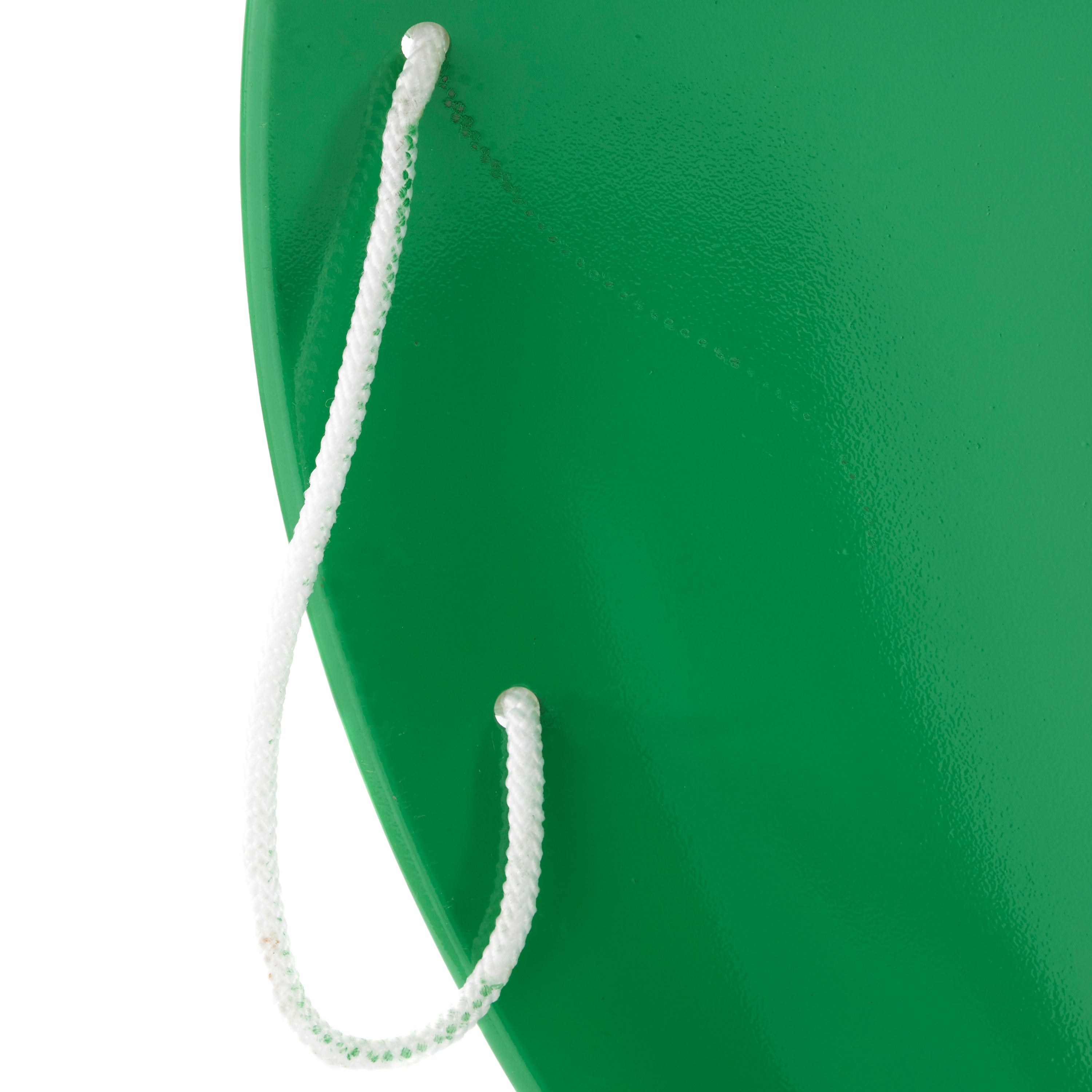Slippery Racer ProDisc 26 Inch Metal Saucer Sled w/ Rope Handles, Green (2 Pack)