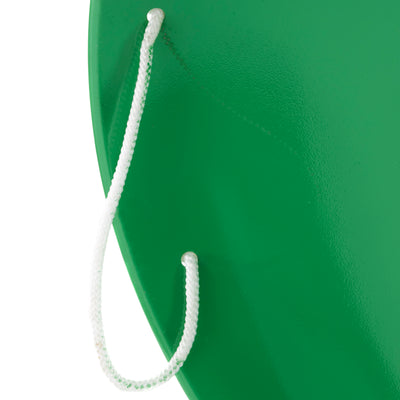 Slippery Racer ProDisc 26 Inch Metal Saucer Sled w/ Rope Handles, Green (2 Pack)