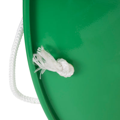 Slippery Racer ProDisc 26 Inch Metal Saucer Sled w/ Rope Handles, Green (2 Pack)
