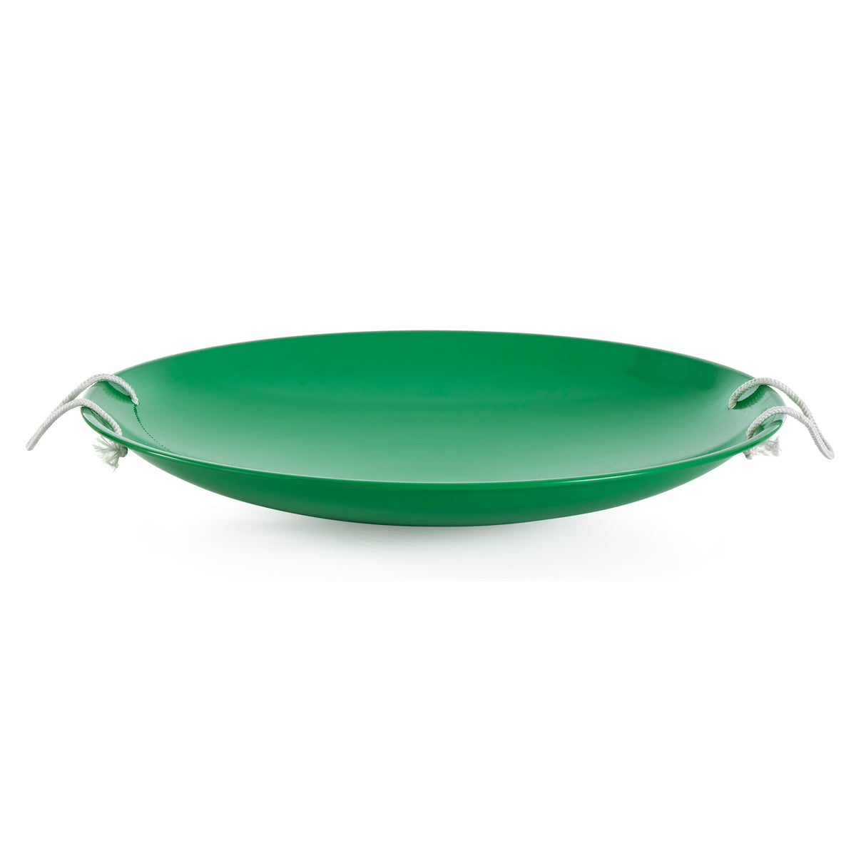 Slippery Racer ProDisc 26 Inch Metal Saucer Sled w/ Rope Handles, Green (2 Pack)