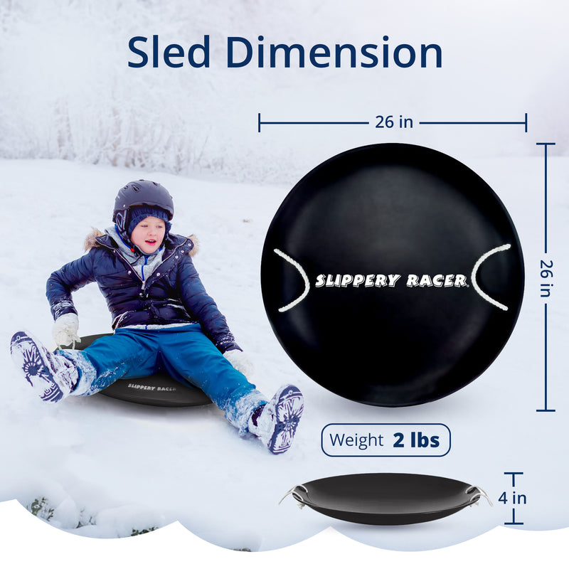 Slippery Racer ProDisc 26" Heavy Duty Metal Saucer Sled with Handles (Open Box)