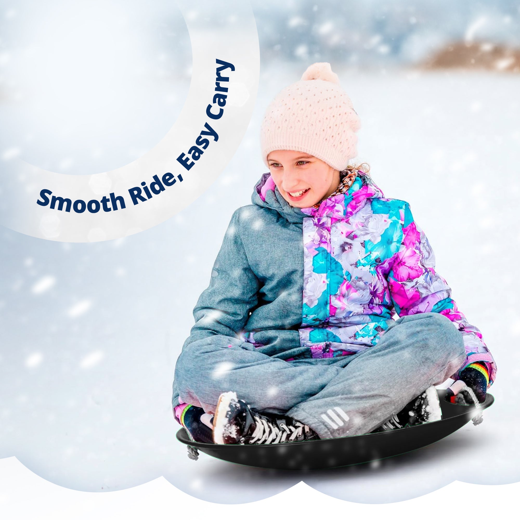 Slippery Racer ProDisc 26" Heavy Duty Metal Saucer Sled with Handles (Open Box) - VMInnovations