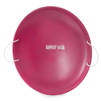 Slippery Racer ProDisc 26" Metal Saucer Sled with Rope Handles, Pink (3 Pack) - VMInnovations
