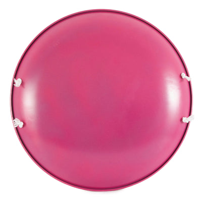 Slippery Racer ProDisc 26" Metal Saucer Sled with Rope Handles, Pink (3 Pack) - VMInnovations