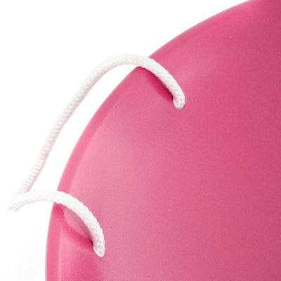 Slippery Racer ProDisc 26" Metal Saucer Sled with Rope Handles, Pink (3 Pack) - VMInnovations