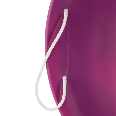 Slippery Racer ProDisc 26" Metal Saucer Sled w/ Rope Handles, Purple (2 Pack) - VMInnovations