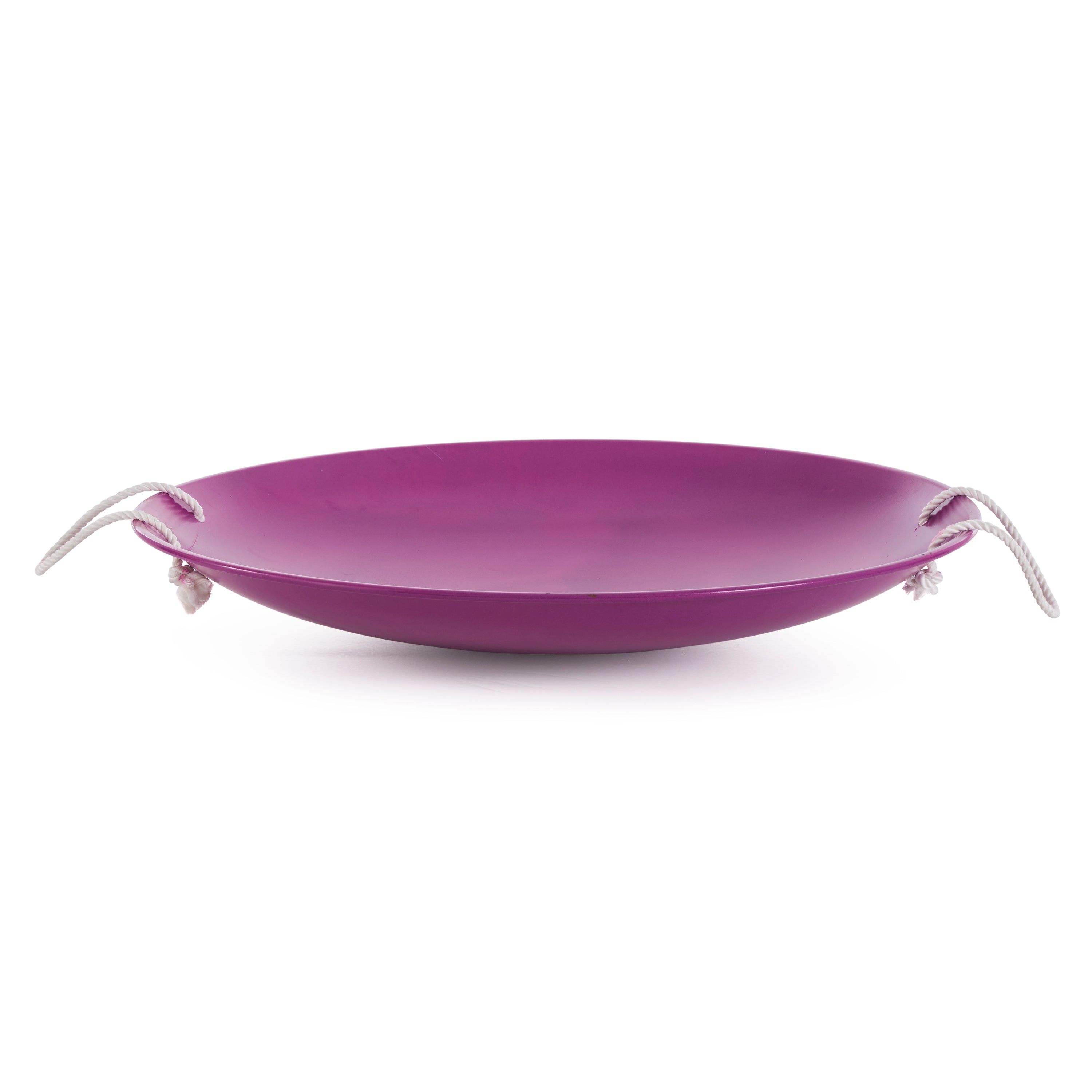 Slippery Racer ProDisc 26" Metal Saucer Sled w/ Rope Handles, Purple (2 Pack) - VMInnovations