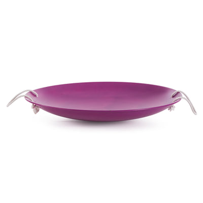 Slippery Racer ProDisc Heavy Duty Metal Saucer Sled w/ Handles, Purple (3 Pack) - VMInnovations