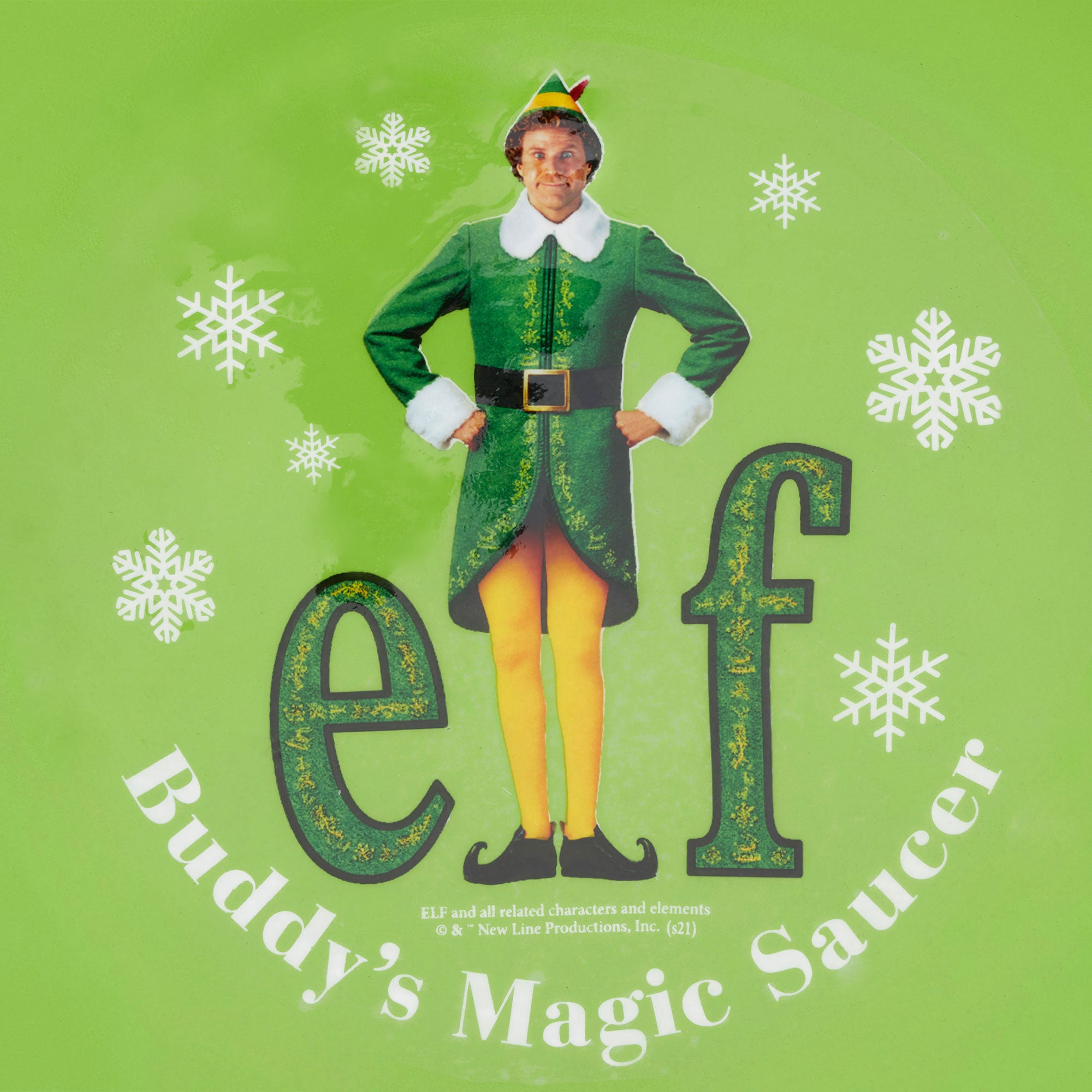 Slippery Racer 26 Inch Buddy the Elf Metal Saucer Sled with Rope