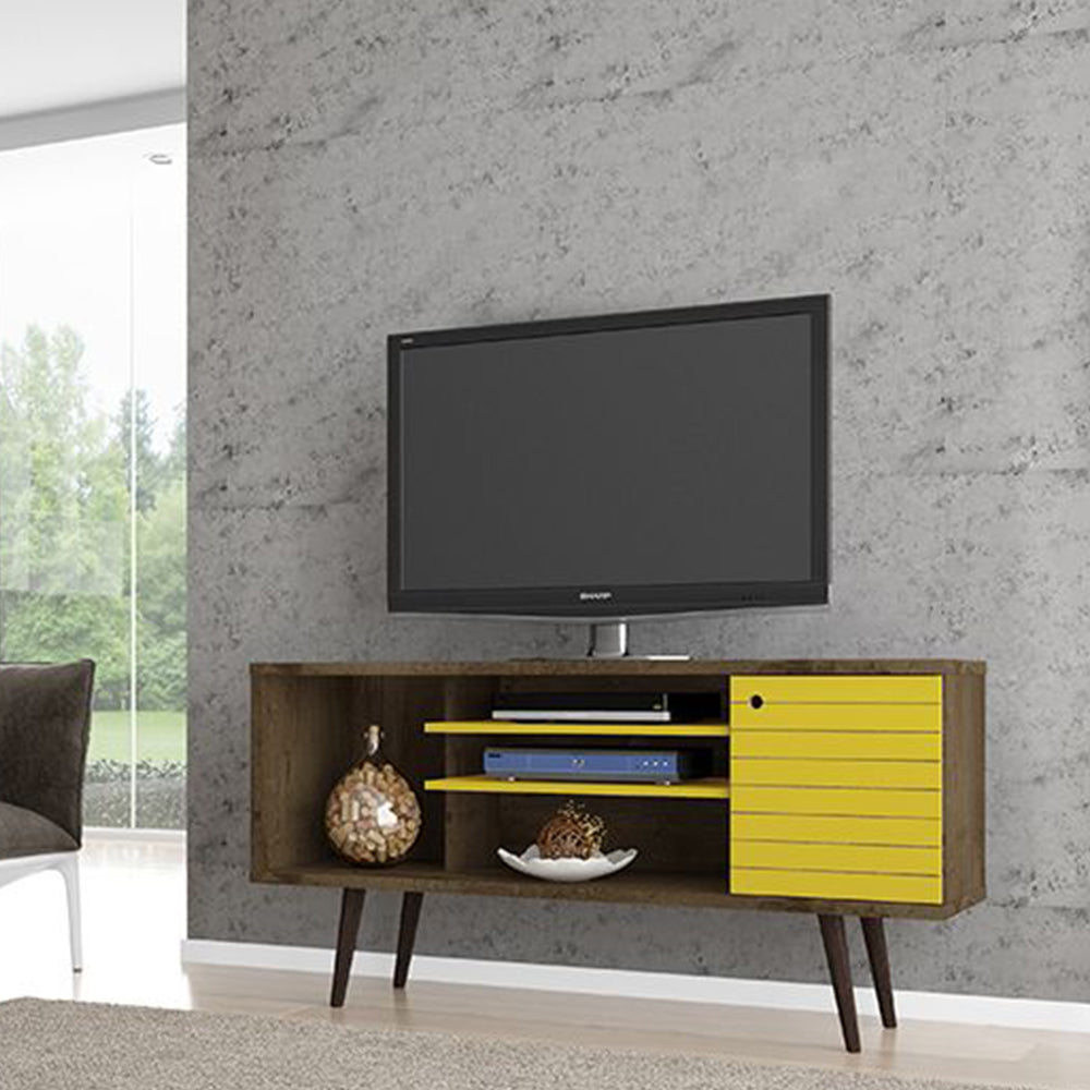 Manhattan Comfort Liberty 53.14 In Wood TV Stand with Legs (Open Box)