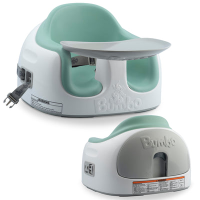 Bumbo Baby Toddler Adjustable 3-in-1 Booster Seat/High Chair & Tray, Hemlock