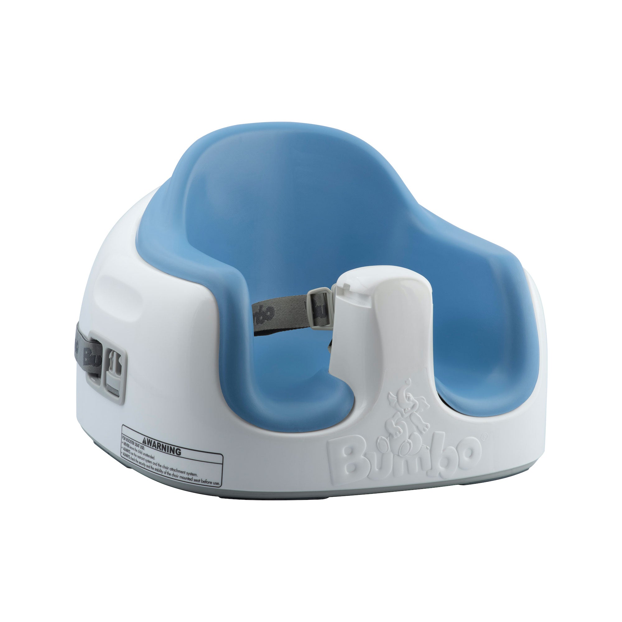 Bumbo Baby Toddler Soft Foam Multi Seat with Tray and Buckle Straps, Powder Blue (Refurbished)