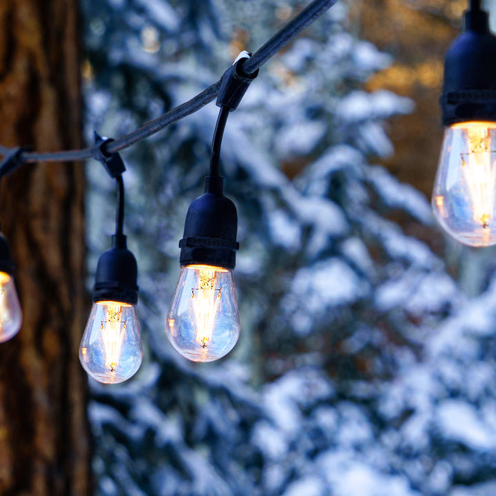 Brightech Ambience Edison White LED Waterproof String Lights, 48 Ft. (Open Box)