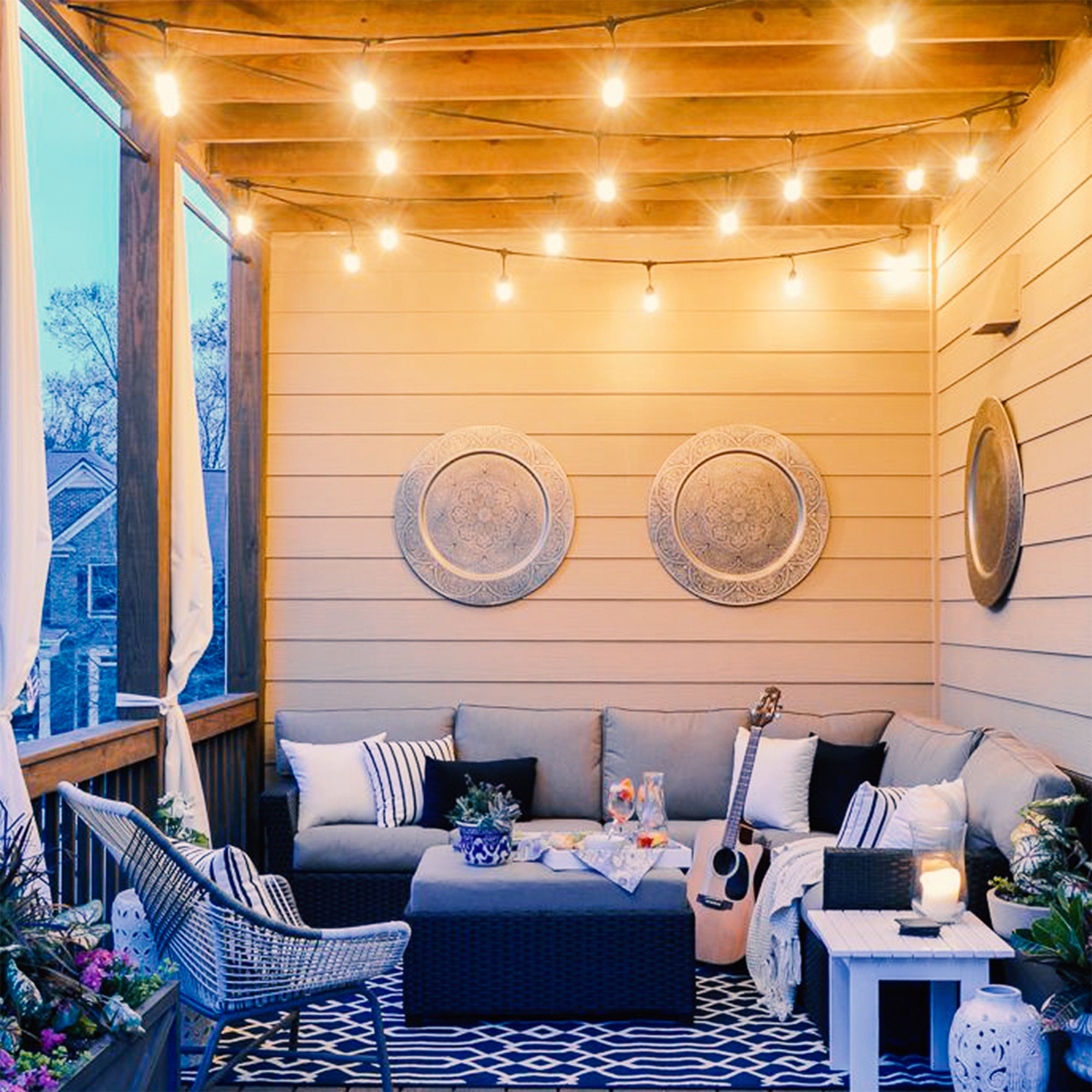 Brightech Ambience Pro Edison White LED Waterproof String Lights, 48 Ft. (Used) - VMInnovations