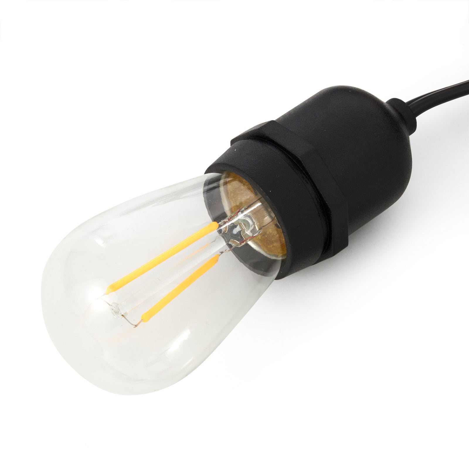 Brightech Ambience Pro Edison Black LED Outdoor String Lights, 48 Ft. (Open Box) - VMInnovations