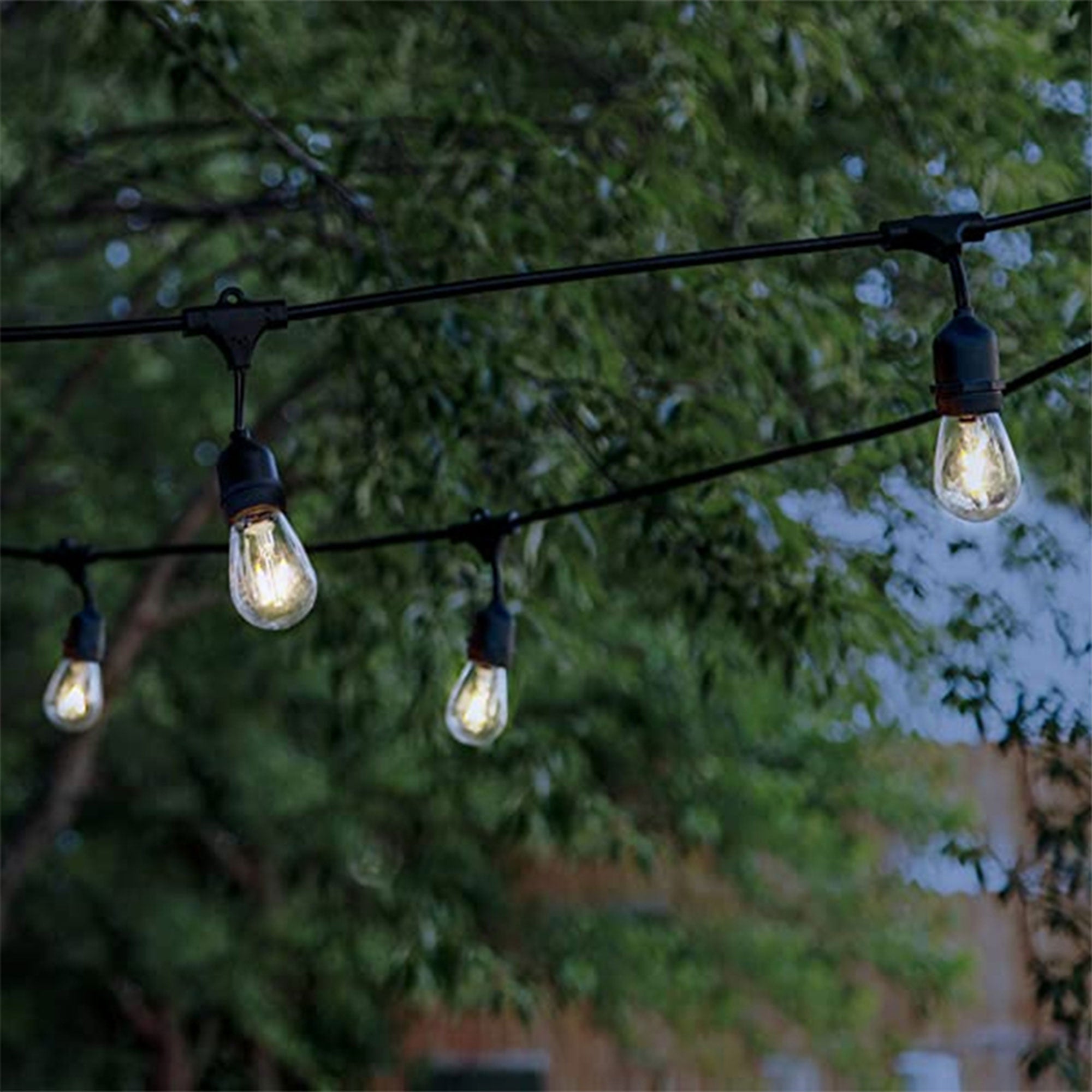 Brightech Ambience Pro Edison Black LED Waterproof String Lights, 48 Ft. (Used) - VMInnovations