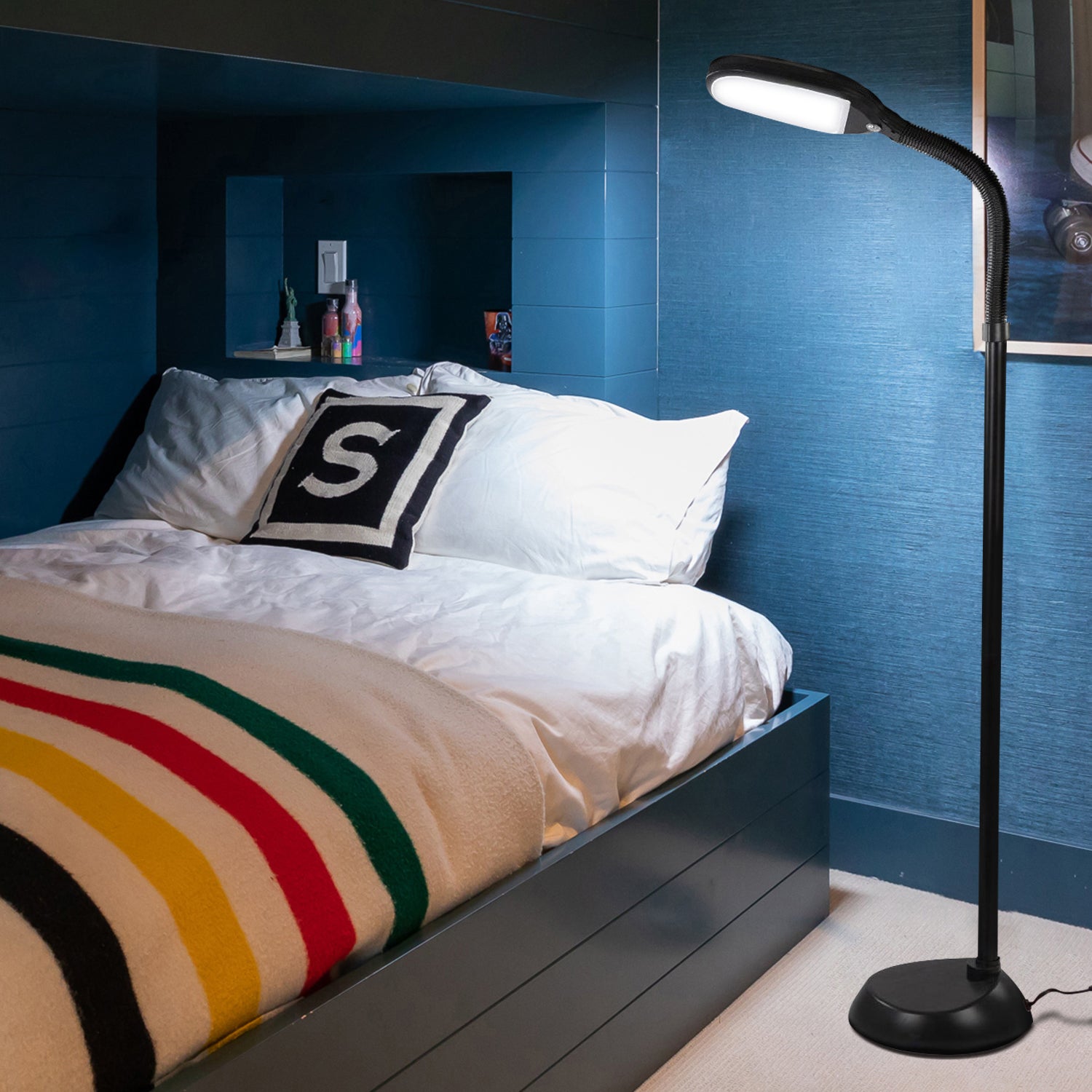 Brightech Litespan Daylight LED Floor Lamp with Reading Light, Black (For Parts)