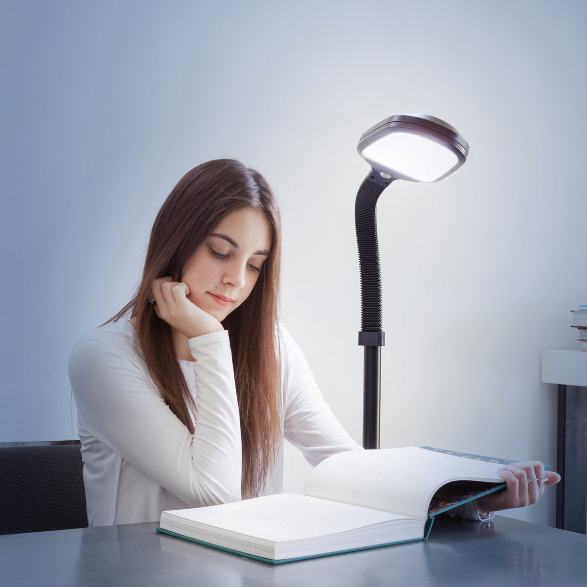 Brightech Litespan Daylight LED Floor Lamp with Adjustable Reading Light (Used)