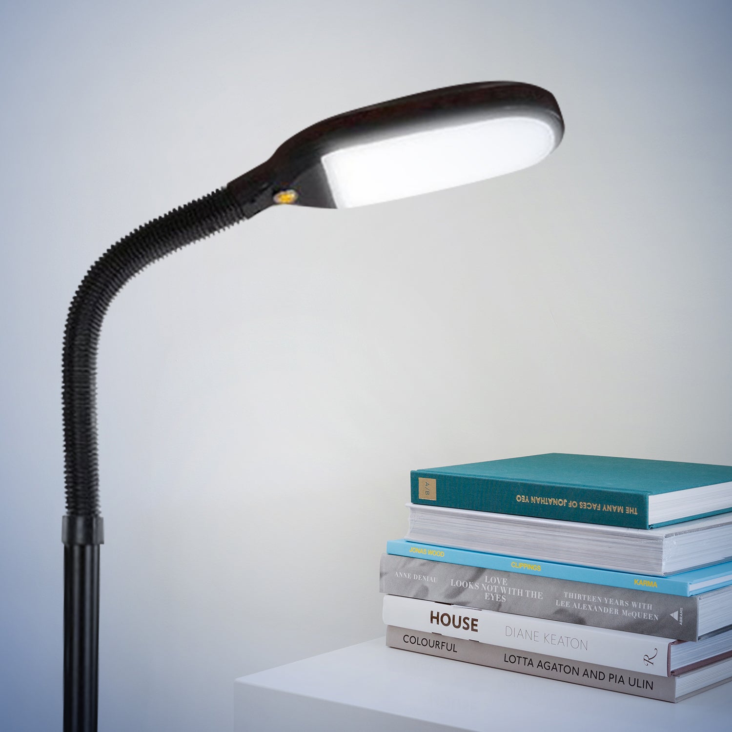 Brightech Litespan Daylight LED Floor Lamp with Reading Light, Brown (Open Box)