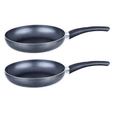 Brentwood 9.5 & 10 Inch Aluminum Non Stick Coating Frying Pan Skillet, Black