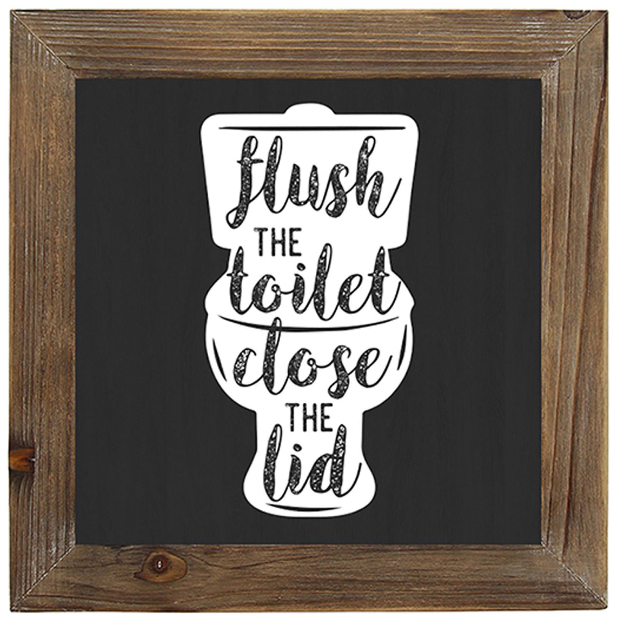 Stratton Home Decor Floss, Flush, Wipe, Wash Bathroom Art, Black/White(Open Box)