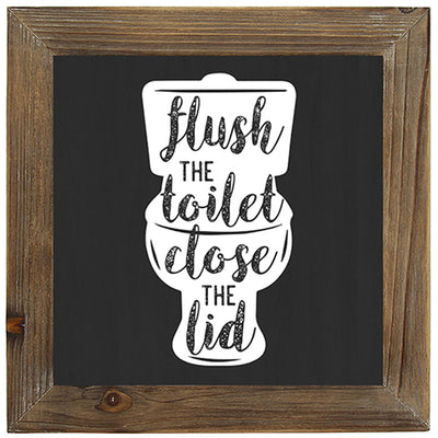 Stratton Home Decor Floss, Flush, Wipe, Wash Bathroom Art, Black/White(Open Box)