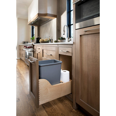 Rev-A-Shelf 4WCSC-1535DM19-1 35 Quart Bottom Mount Pullout Waste Trash Container