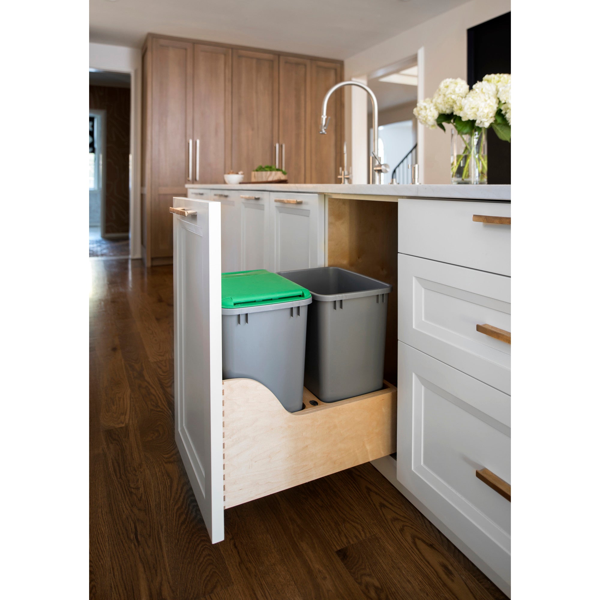 Rev-A-Shelf 4WCSC-1835DM-2 Double 35-Quart Pullout Waste Container (2 Pack)