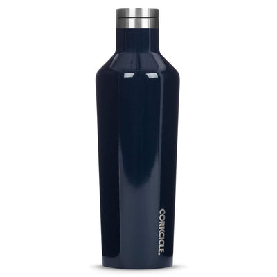 Corkcicle Classic 16oz Canteen Stainless Steel Water Bottle, Gloss Navy(Damaged)
