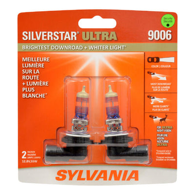 Sylvania 9006 SilverStar ULTRA Halogen High Performance Headlight Bulbs (2 Pack)