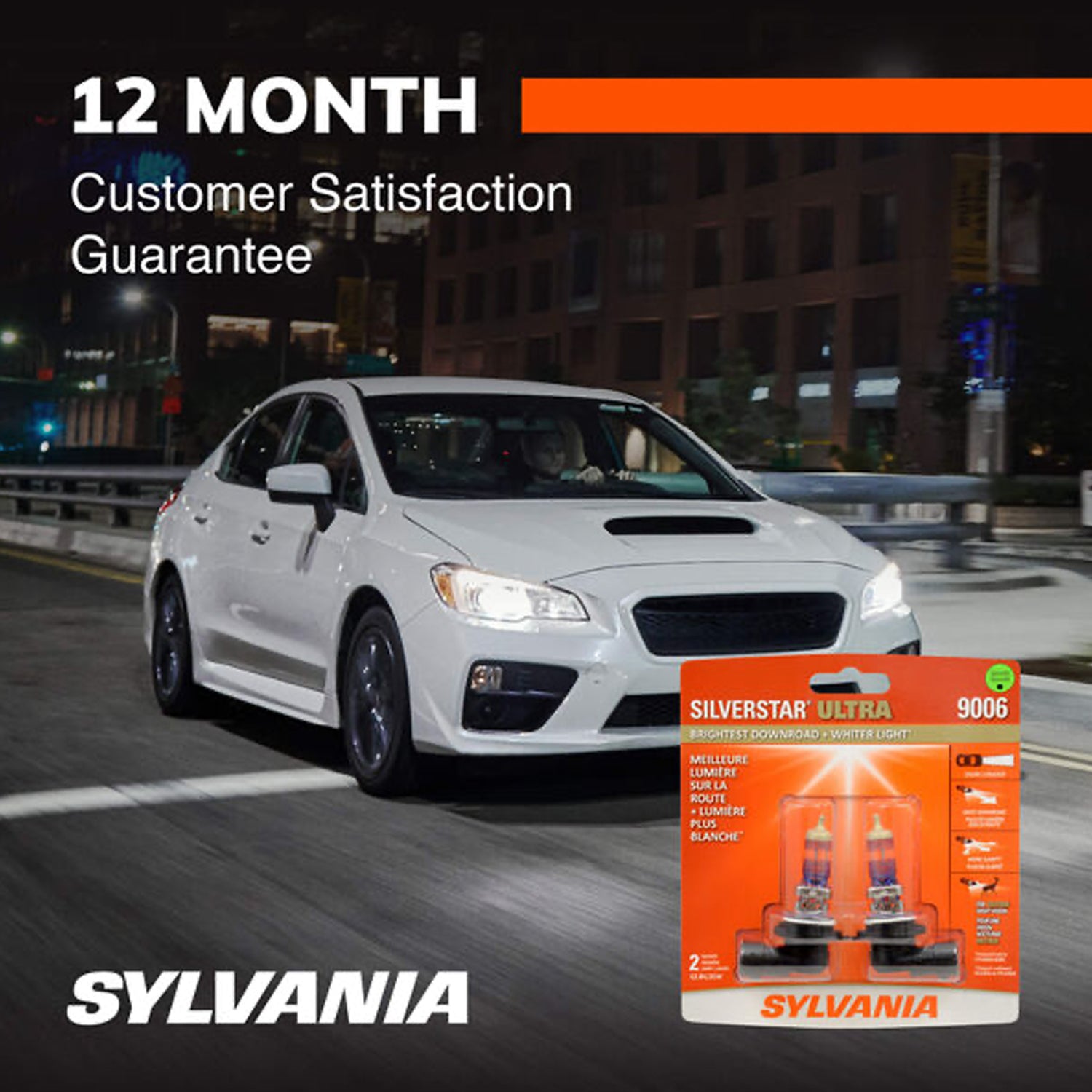 Sylvania 9006 SilverStar ULTRA Halogen High Performance Headlight Bulbs (2 Pack)