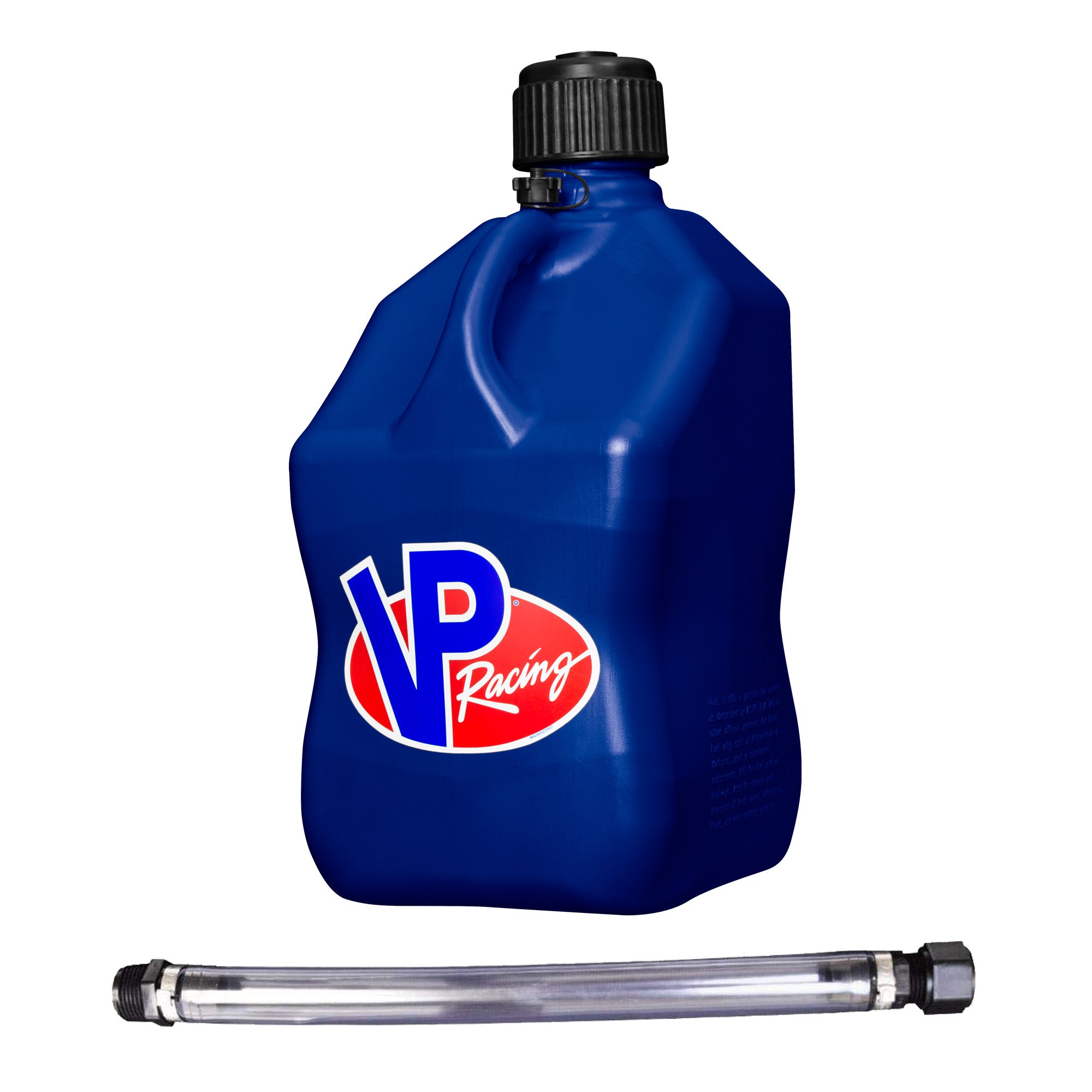 VP Racing Fuels 5.5 Gallon Motorsport Utility Jug and 14 Inch Deluxe Hose, Blue