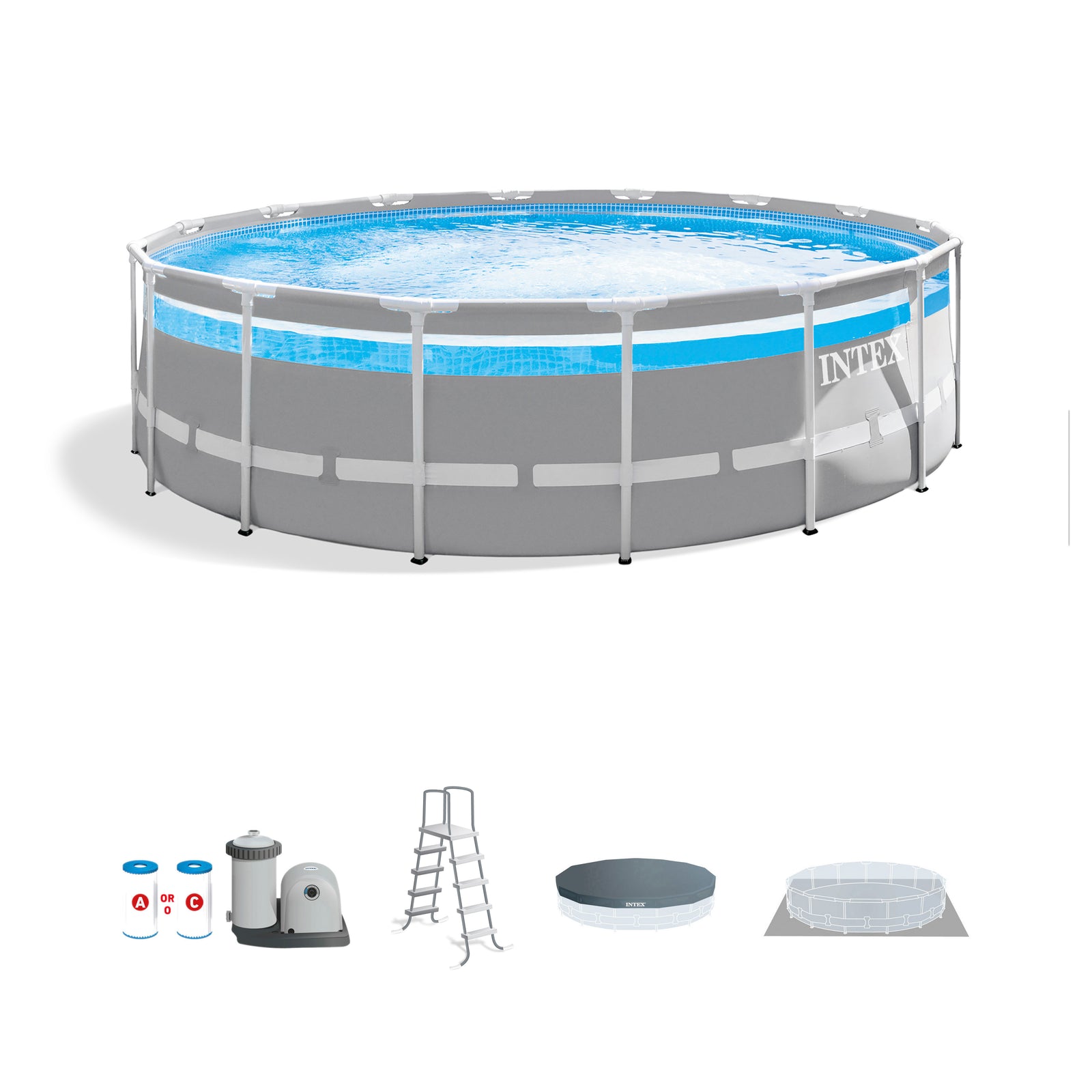 26729EH 16ft x 48in Clearview Prism Above Ground Pool with Pump (Open Box) - VMInnovations