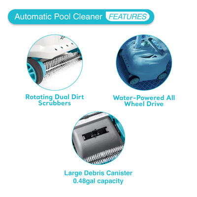 Intex 700 Gal Per Hour Pool Cleaner Robot Vacuum w/ 21 Ft Hose (For Parts) - VMInnovations