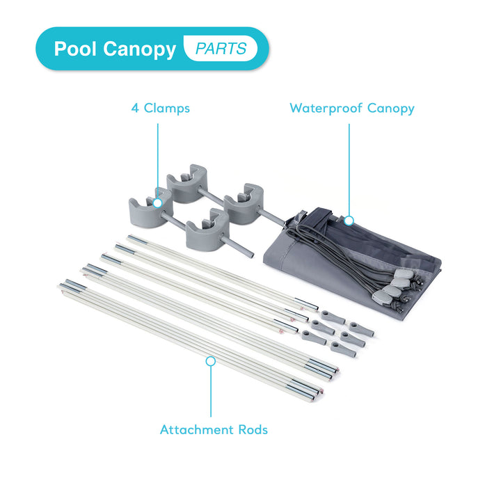 Intex 28054E Protective Canopy for 9 Foot or Smaller Rectangular Swimming Pools