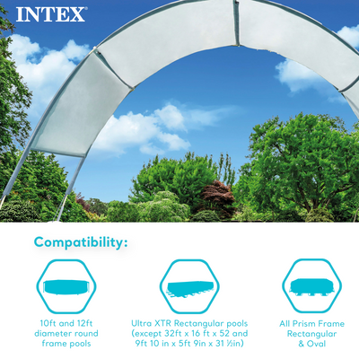 Intex Protective Canopy for 9 ft or Small Rectangular Swimming Pools(For Parts)