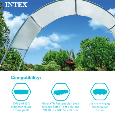 Intex 28054E Protective Canopy for 9 Foot or Smaller Rectangular Pools (Used) - VMInnovations