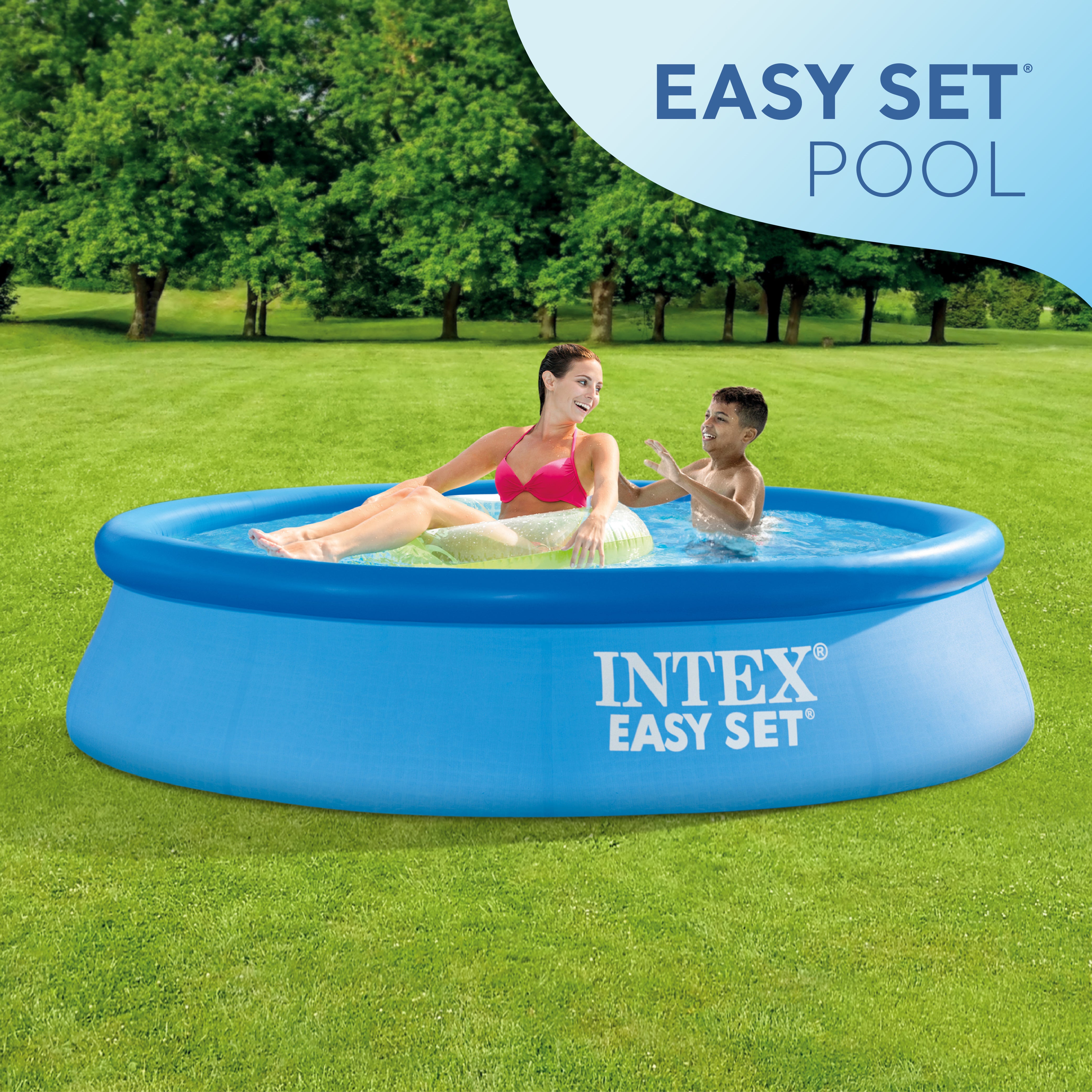 Intex 28106EH 8 X 24 Inch Easy Set Inflatable Family Pool, Blue (For Parts)