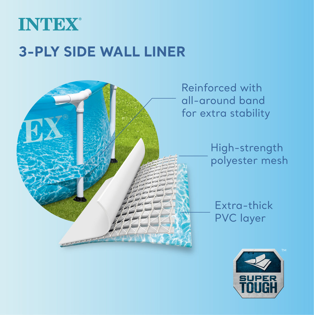 Intex 28206EH 10' x 30" Above Ground Steel Metal Frame Beachside Swimming Pool