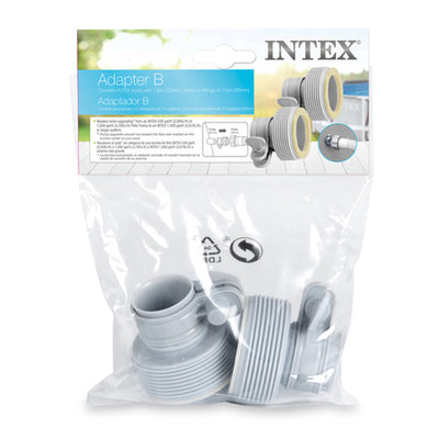 Intex 29061E Type B Intex Pool Clamp on Fittings Converter Pool Accessory, Gray - VMInnovations