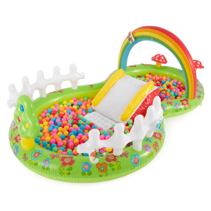 Intex 57154EP Colorful Inflatable My Garden Water Filled Play Center with Slide