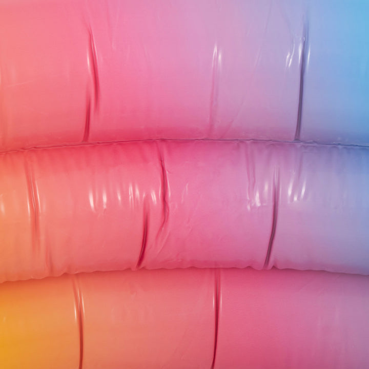 Intex 15 Inch Rainbow Ombre 3 Ring Inflatable Kids Swimming Pool (Open Box) - VMInnovations