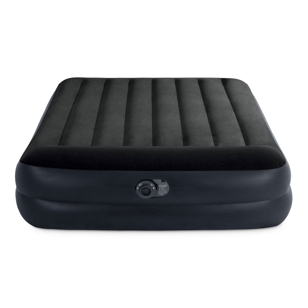 Intex Dura Beam Plus Pillow Raised Air Mattress Built in Pump, Queen (Open Box)